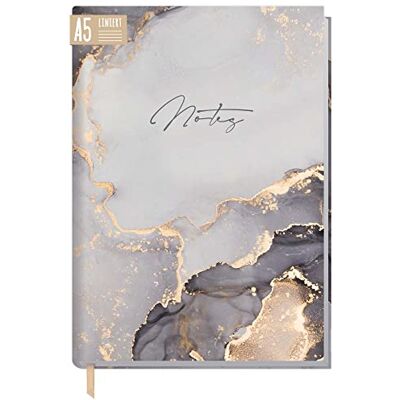 Häfft Trendstuff by ® Carnet de notes A5 ligné "Grey Marble" Journal intime, livre d'idées, cahier d'écriture, 124 pages avec des lignes, couverture flexo mais résistante - Publicité Häfft Trendstuff by ® Carnet de notes A5 ligné "Grey Marble" Journal intime, livre d'idées, cahier d'écriture, 124 pages avec des lignes, couverture flexo mais résistante - Publicité