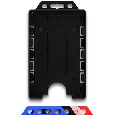 CKB LTD Porte-cartes d’identité verticale double face rigide coulissante en plastique pour cartes d’identité format portrait recto verso Peut contenir deux cartes de crédit 86x54mm Lot de 10 Noir - Publicité CKB LTD Porte-cartes d’identité verticale double face rigide coulissante en plastique pour cartes d’identité format portrait recto verso Peut contenir deux cartes de crédit 86x54mm Lot de 10 Noir - Publicité