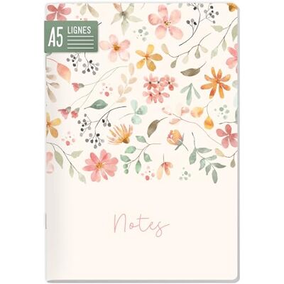 Häfft paper&you® Carnet Classic A5 ligné, couverture souple Wild Blossoms Idéal pour l'école et le bureau : 64 pages lignées et numérotées en papier 90 g/m², couverture souple et coins arrondis - Publicité Häfft paper&you® Carnet Classic A5 ligné, couverture souple Wild Blossoms Idéal pour l'école et le bureau : 64 pages lignées et numérotées en papier 90 g/m², couverture souple et coins arrondis - Publicité