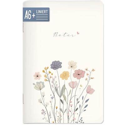 Häfft paper&you® Carnet A6+ ligné, petit et pratique "Flower Joy" Idéal pour les déplacements : 64 pages lignées et numérotées en papier 90 g/m², couverture souple et coins arrondis - Publicité Häfft paper&you® Carnet A6+ ligné, petit et pratique "Flower Joy" Idéal pour les déplacements : 64 pages lignées et numérotées en papier 90 g/m², couverture souple et coins arrondis - Publicité
