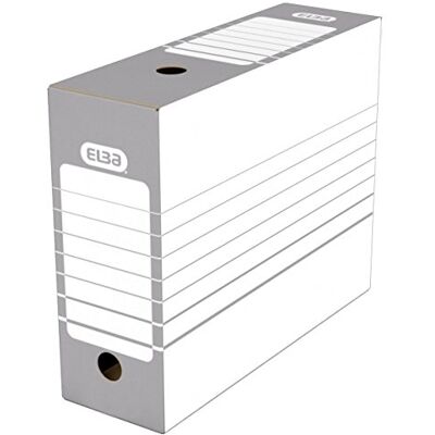 Elba Lot de 20 Boîtes Archives Automatiques en Carton Dos 10 cm Gris - Publicité Elba Lot de 20 Boîtes Archives Automatiques en Carton Dos 10 cm Gris - Publicité