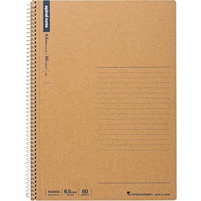 Maruman B5 Lot de 80 feuilles de papier à spirale 17,9 x 25,2 cm après détachement, 6,5 mm, 32 lignes, 80 feuilles - Publicité Maruman B5 Lot de 80 feuilles de papier à spirale 17,9 x 25,2 cm après détachement, 6,5 mm, 32 lignes, 80 feuilles - Publicité
