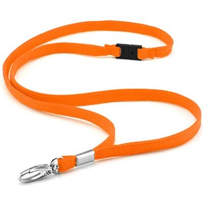CKB LTD Lot de 100 Lanière Tour De Cou De Qualité Supérieure Avec Clip en Métal Pivotant Porte-Carte Avec de Carte D'identité Pour Carte Bureau, École Exposition, Carte de Bus, Employé D'usine -Orange - Publicité CKB LTD Lot de 100 Lanière Tour De Cou De Qualité Supérieure Avec Clip en Métal Pivotant Porte-Carte Avec de Carte D'identité Pour Carte Bureau, École Exposition, Carte de Bus, Employé D'usine -Orange - Publicité