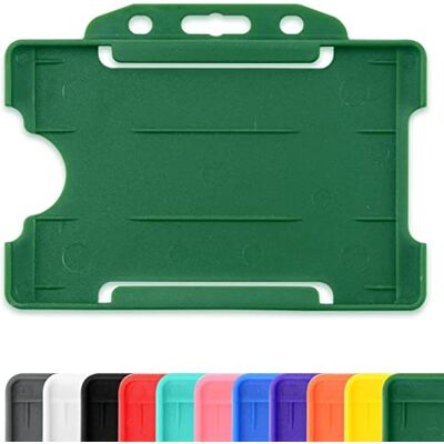 CKB LTD Vert Lot de 100 porte-badges en plastique rigide à glisser sur une face ouverte pour carte d'identité badge horizontal ou paysage, peut contenir une carte de crédit CR80 86 mm 54 mm - Publicité CKB LTD Vert Lot de 100 porte-badges en plastique rigide à glisser sur une face ouverte pour carte d'identité badge horizontal ou paysage, peut contenir une carte de crédit CR80 86 mm 54 mm - Publicité