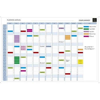 Exacompta Planning magnétique annuel effaçable à sec Exaplanner - Publicité Exacompta Planning magnétique annuel effaçable à sec Exaplanner - Publicité