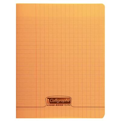 Calligraphe 18178C Un Cahier Agrafé Orange (une Marque de Clairefontaine) 24x32 cm 48 Pages Grands Carreaux Papier Blanc 90 g Couverture Polypro Transparent - Publicité Calligraphe 18178C Un Cahier Agrafé Orange (une Marque de Clairefontaine) 24x32 cm 48 Pages Grands Carreaux Papier Blanc 90 g Couverture Polypro Transparent - Publicité