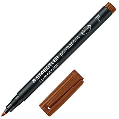 Staedtler LumoColor 318 Feutre Permanent Pointe Fine 0,6 mm Brun - Publicité Staedtler LumoColor 318 Feutre Permanent Pointe Fine 0,6 mm Brun - Publicité