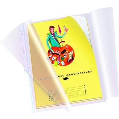 Oxford ELBA Sachet de 10 pochettes plan Fard'Clirel A4, Incolore, en PVC 0,18 mm - Publicité Oxford ELBA Sachet de 10 pochettes plan Fard'Clirel A4, Incolore, en PVC 0,18 mm - Publicité