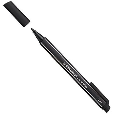 STABILO pointMax Stylo Fineliner Moyen Noir - Marqueur - Publicité STABILO pointMax Stylo Fineliner Moyen Noir - Marqueur - Publicité