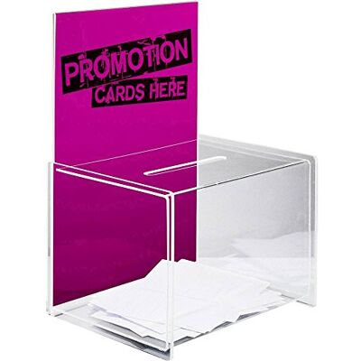 Sigel Va150 Boîte à Donations en Acrylique, Porte-Affiche pour A4, 22,5 X 31 X 17 cm, Transparent - Publicité Sigel Va150 Boîte à Donations en Acrylique, Porte-Affiche pour A4, 22,5 X 31 X 17 cm, Transparent - Publicité