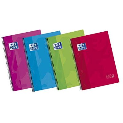 Oxford Cahier European Book 4 Classic 180 Volets Microperforé A5 Couvercle Rigide Spirale (5 Unités) - Publicité Oxford Cahier European Book 4 Classic 180 Volets Microperforé A5 Couvercle Rigide Spirale (5 Unités) - Publicité
