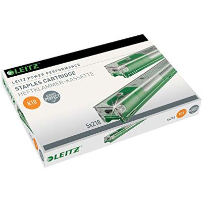 Leitz Power Performance Cassettes d'Agrafes Heavy Duty K10, Galvanisé, Boîte de 5 Cassettes, 5 x 210 Agrafes, 55930000 - Publicité Leitz Power Performance Cassettes d'Agrafes Heavy Duty K10, Galvanisé, Boîte de 5 Cassettes, 5 x 210 Agrafes, 55930000 - Publicité