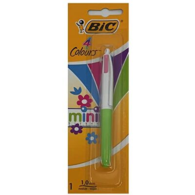 BIC 4 Couleurs Mini Stylo-Bille Couleurs Fashion Assorties, Blister de 1 - Publicité BIC 4 Couleurs Mini Stylo-Bille Couleurs Fashion Assorties, Blister de 1 - Publicité