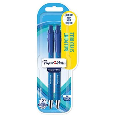 Paper Mate Papermate – Ultra stylos Corps Bleu Flexigrip cm - Publicité Paper Mate Papermate – Ultra stylos Corps Bleu Flexigrip cm - Publicité