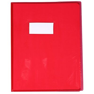 Calligraphe 73003AMZC Un Protège-Cahier Cristalux Rouge 17x22 cm 22/100ème avec Porte-Étiquette PVC Transparent Lisse - Publicité Calligraphe 73003AMZC Un Protège-Cahier Cristalux Rouge 17x22 cm 22/100ème avec Porte-Étiquette PVC Transparent Lisse - Publicité