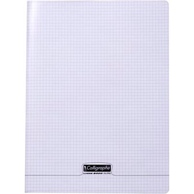 Calligraphe 18190C Un Cahier Agrafé Incolore (une Marque de Clairefontaine) 24x32 cm 96 Pages Petits Carreaux Papier Blanc 90 g Couverture Polypro Transparent - Publicité Calligraphe 18190C Un Cahier Agrafé Incolore (une Marque de Clairefontaine) 24x32 cm 96 Pages Petits Carreaux Papier Blanc 90 g Couverture Polypro Transparent - Publicité