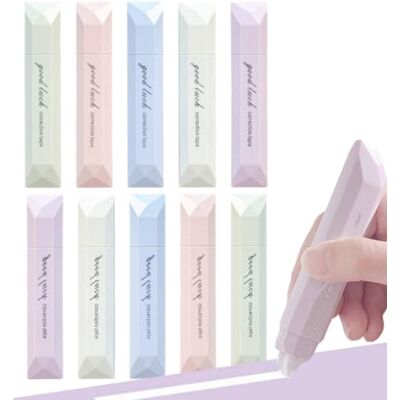 BetterJonny 10 PCS Rubans Correcteurs, 6mx5mm Souris Correcteur Blanc avec Capuchon Protecteur Correcteur Souris Rouleaux de Correction Roller pour Papeterie Fourniture Scolaire(5 Couleurs) - Publicité BetterJonny 10 PCS Rubans Correcteurs, 6mx5mm Souris Correcteur Blanc avec Capuchon Protecteur Correcteur Souris Rouleaux de Correction Roller pour Papeterie Fourniture Scolaire(5 Couleurs) - Publicité