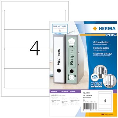 HERMA 4284 Étiquettes - 192 x 61 mm - 400 pièces - Publicité HERMA 4284 Étiquettes - 192 x 61 mm - 400 pièces - Publicité