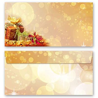Paper-Media Karten & Co Lot d'enveloppes autocollantes spéciales Noël sans fenêtre et avec bande autocollante Format long 110 x 220 mm - Publicité Paper-Media Karten & Co Lot d'enveloppes autocollantes spéciales Noël sans fenêtre et avec bande autocollante Format long 110 x 220 mm - Publicité