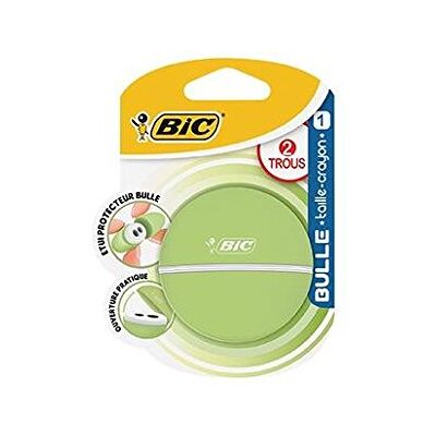 BIC Taille-Crayons BULLE avec réservoir 2 trous Coloris Aléatoire - Publicité BIC Taille-Crayons BULLE avec réservoir 2 trous Coloris Aléatoire - Publicité