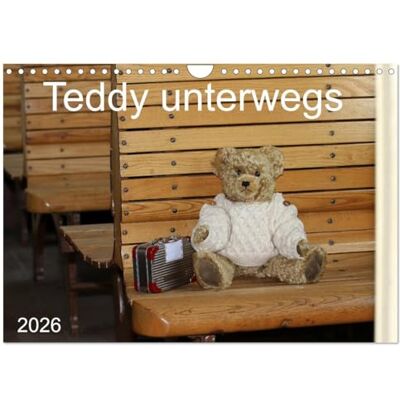 CALVENDO Teddy en route, Version française (Calendrier mural 2026 DIN A4 portrait), Calendrier mensuel - Publicité CALVENDO Teddy en route, Version française (Calendrier mural 2026 DIN A4 portrait), Calendrier mensuel - Publicité
