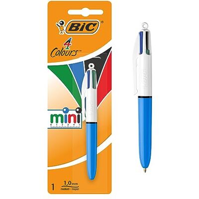 BIC 4 Couleurs Mini Stylo-Bille Rétractable avec Pointe Moyenne (1,0 mm) Format Mini Blister de 1 - Publicité BIC 4 Couleurs Mini Stylo-Bille Rétractable avec Pointe Moyenne (1,0 mm) Format Mini Blister de 1 - Publicité