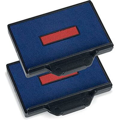 Trodat Lot de 2 cassettes d'encre bleue/rouge 6/56 Encre pour tampons Professional Line 5117, 5204, 5206, 5460-L, 5465, 5558-PL, 55510-PL et 5466PL–Encre à base d'eau–Empreinte nette–Recharge idéale - Publicité Trodat Lot de 2 cassettes d'encre bleue/rouge 6/56 Encre pour tampons Professional Line 5117, 5204, 5206, 5460-L, 5465, 5558-PL, 55510-PL et 5466PL–Encre à base d'eau–Empreinte nette–Recharge idéale - Publicité