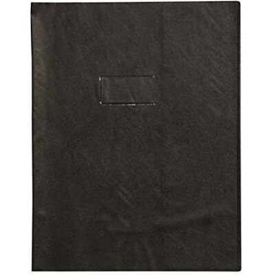 Calligraphe 72407AMZC Un Protège-Cahier Grain Cuir Noir 24x32 cm 22/100ème avec Porte-Étiquette PVC Opaque - Publicité Calligraphe 72407AMZC Un Protège-Cahier Grain Cuir Noir 24x32 cm 22/100ème avec Porte-Étiquette PVC Opaque - Publicité