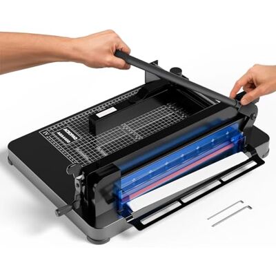 ACROPAQ Massicot Professionnel A4 Guillotine pour 400 Feuilles, Avec grille d'alignement pour une coupe précise Massicot guillotine, Massicot papier - Publicité ACROPAQ Massicot Professionnel A4 Guillotine pour 400 Feuilles, Avec grille d'alignement pour une coupe précise Massicot guillotine, Massicot papier - Publicité