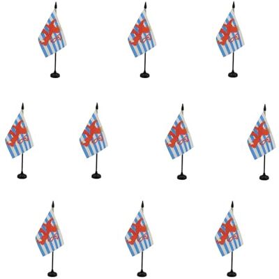 AZ FLAG Lot de 10 Drapeau De Table Luxembourg avec lion 15x10 cm 10 Mini Drapeaux Luxembourgeois De Bureau 100% Polyester Avec Hampe De 25cm Et Socle En Plastique Noir - Publicité AZ FLAG Lot de 10 Drapeau De Table Luxembourg avec lion 15x10 cm 10 Mini Drapeaux Luxembourgeois De Bureau 100% Polyester Avec Hampe De 25cm Et Socle En Plastique Noir - Publicité