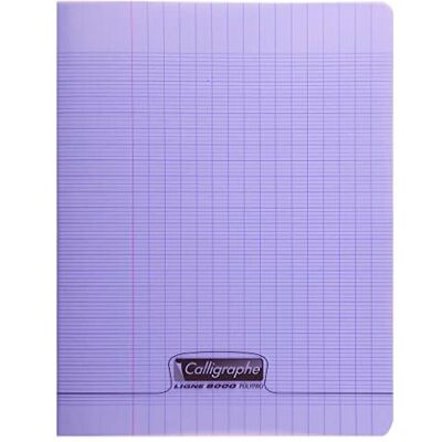 Calligraphe Cahier piqué POLYPRO 24x32 cm 48p séyès 90g Violet - Publicité Calligraphe Cahier piqué POLYPRO 24x32 cm 48p séyès 90g Violet - Publicité