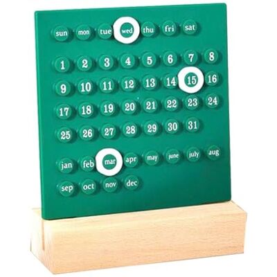 ZYWUOY Calendrier de bureau, en bois acrylique pour anneau, calendrier perpétuel, mois, date, enregistrement pour décoration de bureau à domicile (vert) Calendrier de bureau, en bois acrylique pour anneau - Publicité ZYWUOY Calendrier de bureau, en bois acrylique pour anneau, calendrier perpétuel, mois, date, enregistrement pour décoration de bureau à domicile (vert) Calendrier de bureau, en bois acrylique pour anneau - Publicité