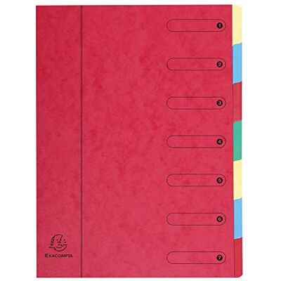 Exacompta Réf. 5107E 1 trieur HARMONIKA sans élastiques et fenêtres imprimées couverture en carte lustrée dos extensible 7 compartiments pour A4 dim 24,5 x 32cm couleur rouge - Publicité Exacompta Réf. 5107E 1 trieur HARMONIKA sans élastiques et fenêtres imprimées couverture en carte lustrée dos extensible 7 compartiments pour A4 dim 24,5 x 32cm couleur rouge - Publicité