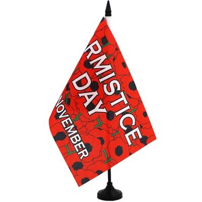 AZ FLAG Drapeau De Table 11 novembre Armistice Guerre 14-18 21x14 cm Petit Drapeau Première Guerre Mondiale De Bureau 100% Polyester Avec Hampe De 25cm Et Socle En Plastique Noir - Publicité AZ FLAG Drapeau De Table 11 novembre Armistice Guerre 14-18 21x14 cm Petit Drapeau Première Guerre Mondiale De Bureau 100% Polyester Avec Hampe De 25cm Et Socle En Plastique Noir - Publicité