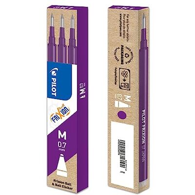 PILOT FriXion Ball Set de 3 recharges Violet Pointe Moyenne - Publicité PILOT FriXion Ball Set de 3 recharges Violet Pointe Moyenne - Publicité