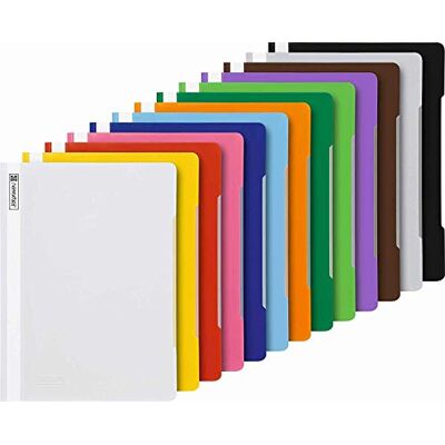 BRUNNEN 14 chemises A4 en polypropylène Couleurs assorties Couverture transparente 13 Farben - Publicité BRUNNEN 14 chemises A4 en polypropylène Couleurs assorties Couverture transparente 13 Farben - Publicité