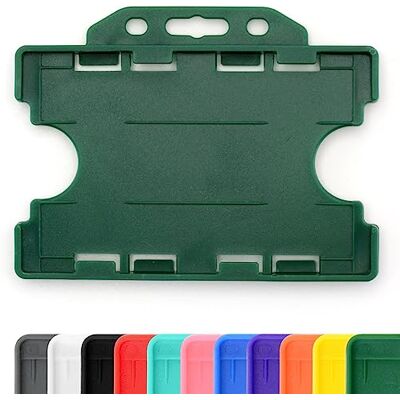 CKB LTD Lot de 10 porte-badges double face rigides en Plastique coulissants à face ouverte Format horizontal ou paysage Pour 2 deux d'identité cartes de 86 x 54 mm crédit CR80 Vert - Publicité CKB LTD Lot de 10 porte-badges double face rigides en Plastique coulissants à face ouverte Format horizontal ou paysage Pour 2 deux d'identité cartes de 86 x 54 mm crédit CR80 Vert - Publicité
