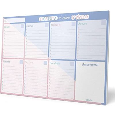 Grupo Erik Bloc Notes A4 Semainier Amelie Pastel Collection, Version Espagnole Sous-Main Bureau, Planner Hebdomadaire Papeterie de Bureau, Fournitures Scolaires, Organisateur de bureau - Publicité Grupo Erik Bloc Notes A4 Semainier Amelie Pastel Collection, Version Espagnole Sous-Main Bureau, Planner Hebdomadaire Papeterie de Bureau, Fournitures Scolaires, Organisateur de bureau - Publicité