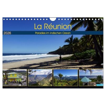 CALVENDO La Réunion un paradis dans l'océan Indien, Version française (Calendrier mural 2026 DIN A4 portrait), Calendrier mensuel - Publicité CALVENDO La Réunion un paradis dans l'océan Indien, Version française (Calendrier mural 2026 DIN A4 portrait), Calendrier mensuel - Publicité