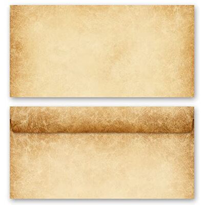 Paper-Media 25 enveloppes (sans fenêtre) Vieux papier Vintage, RUSTIQUE DIN LANG (220x110 mm) - Publicité Paper-Media 25 enveloppes (sans fenêtre) Vieux papier Vintage, RUSTIQUE DIN LANG (220x110 mm) - Publicité