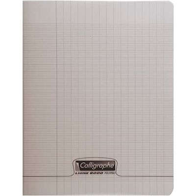 Calligraphe Cahier piqué POLYPRO 17x22 cm 48 p séyès 90g Gris - Publicité Calligraphe Cahier piqué POLYPRO 17x22 cm 48 p séyès 90g Gris - Publicité