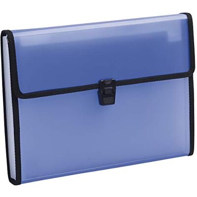 Exacompta Réf. 55989E 1 trieur valisette Chromaline dos extensible couverture et intérieur PP fermeture par bouton poussoir 13 compartiments dim 33x25 cm pour A4 couleurs aléatoires - Publicité Exacompta Réf. 55989E 1 trieur valisette Chromaline dos extensible couverture et intérieur PP fermeture par bouton poussoir 13 compartiments dim 33x25 cm pour A4 couleurs aléatoires - Publicité