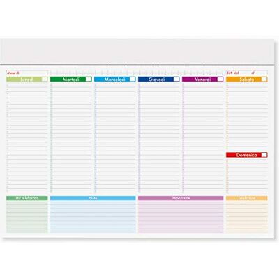 pubblimania Planificateur de table hebdomadaire pour bureau Organisateur Planificateur hebdomadaire Agenda (Cm 43x31) - Publicité pubblimania Planificateur de table hebdomadaire pour bureau Organisateur Planificateur hebdomadaire Agenda (Cm 43x31) - Publicité