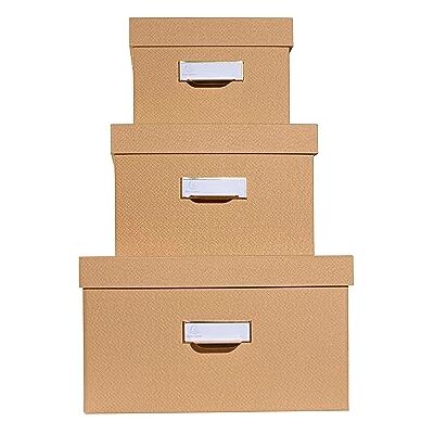 Exacompta Réf. 79602E Lot de 3 boîtes de rangement gigogne Office By Me formats A4+/A5++ /A6++ en carton recyclé recouvert d'un papier effet textile beige porte-étiquette muni d'un rebord - Publicité Exacompta Réf. 79602E Lot de 3 boîtes de rangement gigogne Office By Me formats A4+/A5++ /A6++ en carton recyclé recouvert d'un papier effet textile beige porte-étiquette muni d'un rebord - Publicité