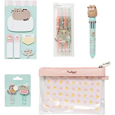 Grupo Erik Set de Papeterie Pusheen Foodie Collection Inclut : 1 Stylo 10 Couleurs, 5 Blocs de Notes Adhésives, 4 Surligneurs, 2 Trombones, Trousse Fournitures Scolaires , Papeterie Kawaii - Publicité Grupo Erik Set de Papeterie Pusheen Foodie Collection Inclut : 1 Stylo 10 Couleurs, 5 Blocs de Notes Adhésives, 4 Surligneurs, 2 Trombones, Trousse Fournitures Scolaires , Papeterie Kawaii - Publicité