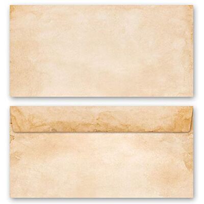 Paper-Media 25 enveloppes (sans fenêtre) Histoire, VINTAGE DIN LANG (220x110 mm) - Publicité Paper-Media 25 enveloppes (sans fenêtre) Histoire, VINTAGE DIN LANG (220x110 mm) - Publicité