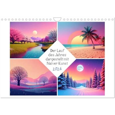 CALVENDO La course de l'année représentée par l'art naïf, Version française (Calendrier mural 2026 DIN A4 portrait), Calendrier mensuel - Publicité CALVENDO La course de l'année représentée par l'art naïf, Version française (Calendrier mural 2026 DIN A4 portrait), Calendrier mensuel - Publicité
