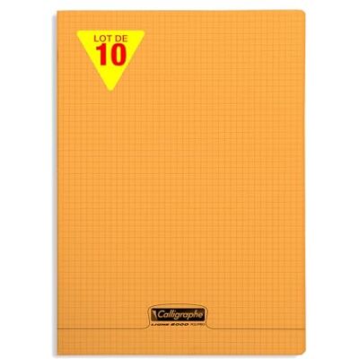 Calligraphe 18338Cpack Un lot de 10 Cahiers Agrafés Orange (une Marque de Clairefontaine) A4 21x29,7 cm 96 Pages Petits Carreaux Papier Blanc 90 g Couverture Polypro Transparent - Publicité Calligraphe 18338Cpack Un lot de 10 Cahiers Agrafés Orange (une Marque de Clairefontaine) A4 21x29,7 cm 96 Pages Petits Carreaux Papier Blanc 90 g Couverture Polypro Transparent - Publicité