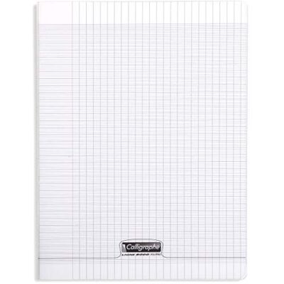 Calligraphe 18199C Un Cahier Agrafé Incolore (une Marque de Clairefontaine) 24x32 cm 96 Pages Grands Carreaux Papier Blanc 90 g Couverture Polypro Transparent - Publicité Calligraphe 18199C Un Cahier Agrafé Incolore (une Marque de Clairefontaine) 24x32 cm 96 Pages Grands Carreaux Papier Blanc 90 g Couverture Polypro Transparent - Publicité