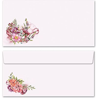 Paper-Media 10 enveloppes (sans fenêtre) Fleurs & Pétales, L'HEURE DES FLEURS DIN LANG (220x110 mm) - Publicité Paper-Media 10 enveloppes (sans fenêtre) Fleurs & Pétales, L'HEURE DES FLEURS DIN LANG (220x110 mm) - Publicité